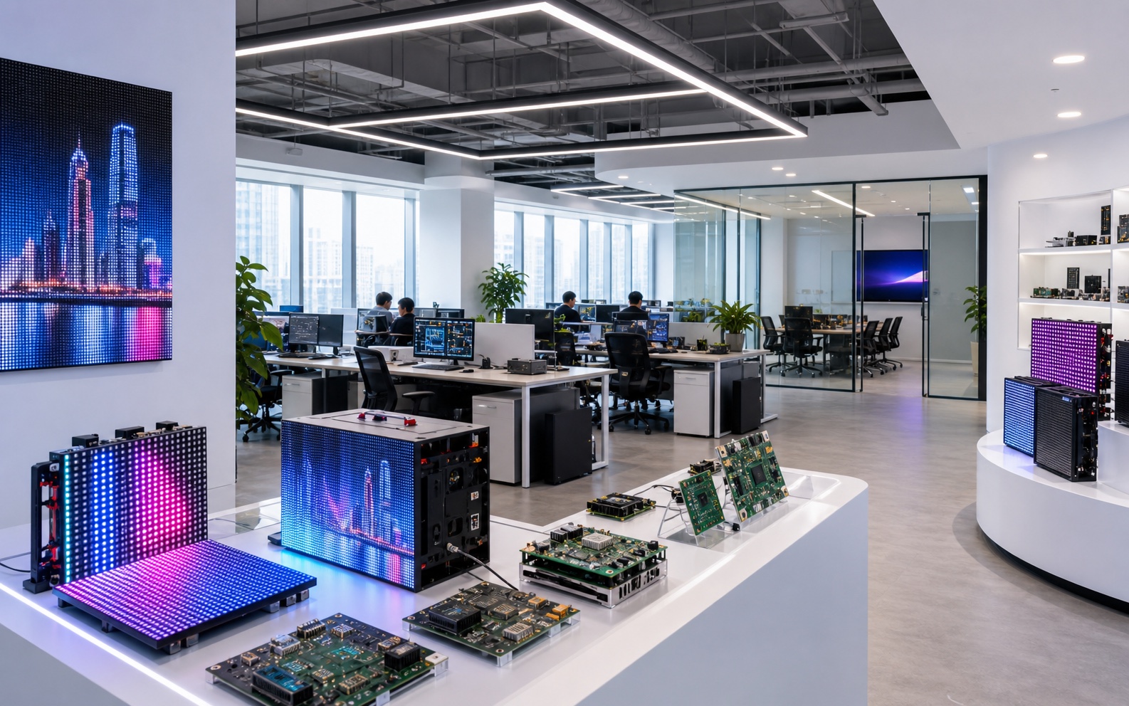 i-LedShow 公司办公与产品展示图